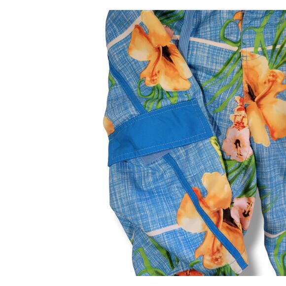 OP Ocean Pacific Men’s Blue Tropical Floral Swim Trunks - Medium - Picture 3 of 9
